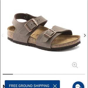 Birkenstock New York Kids Birkibuc Mocha used good condition unisex EU33 2-2 1/2